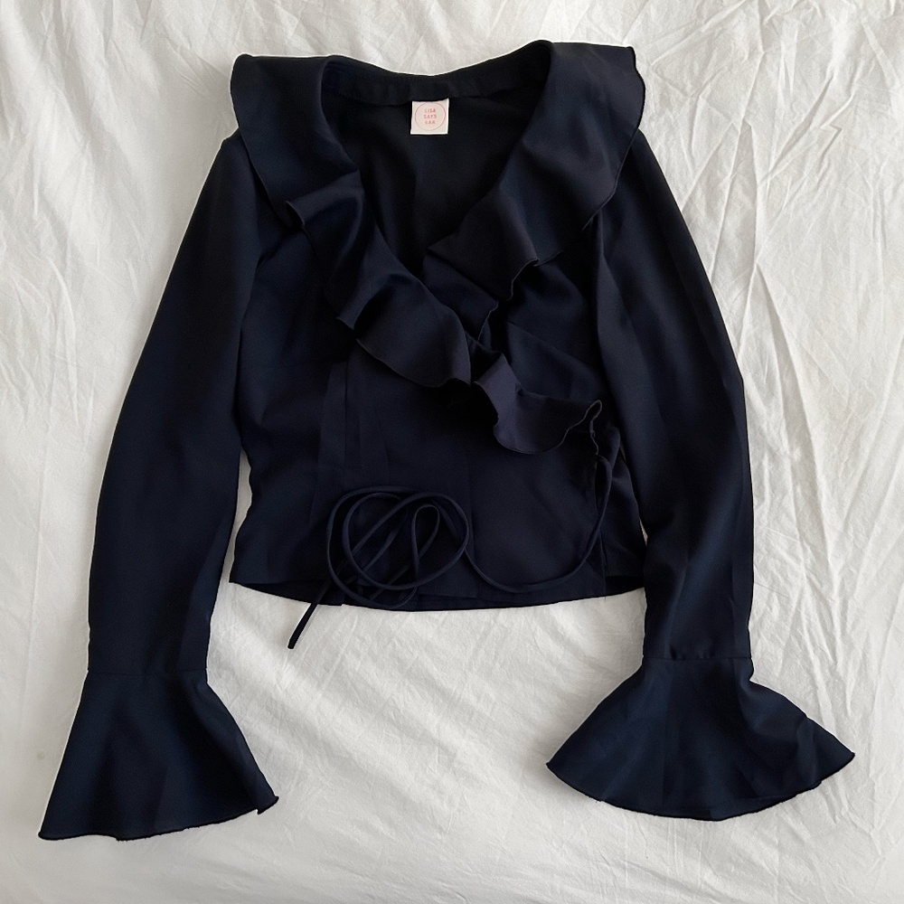 Lisa Says Gah Colette Wrap Top